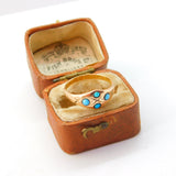 Victorian 15ct Gold & Blue Turquoise Set Band Ring 1881 Chester Antique