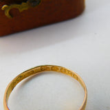 Victorian 15ct Gold & Blue Turquoise Set Band Ring 1881 Chester Antique