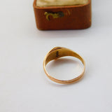 Victorian 15ct Gold & Blue Turquoise Set Band Ring 1881 Chester Antique