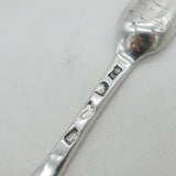 George II Sterling Silver Heraldic Crest Bone Marrow Scoop Antique 1737 London