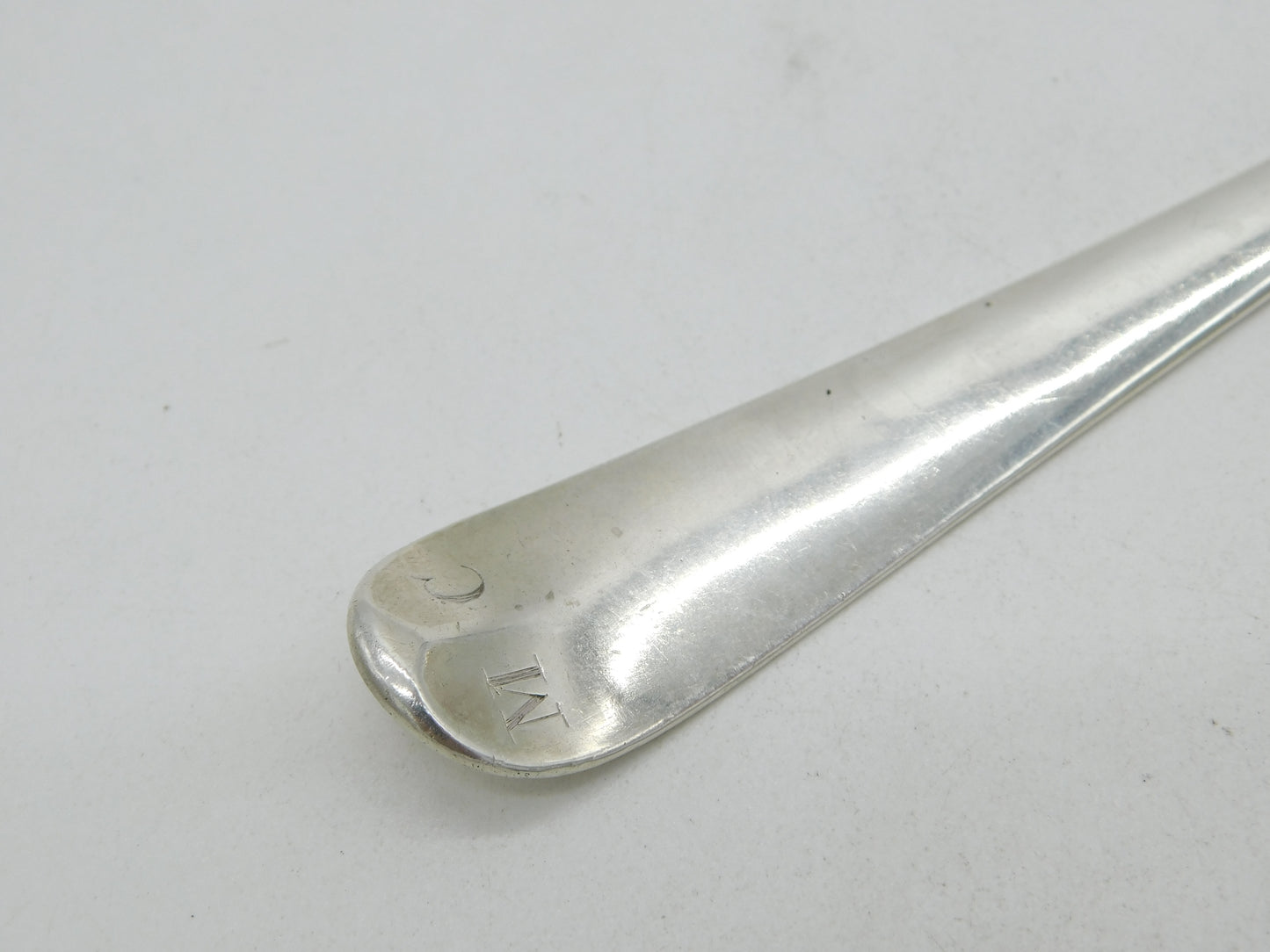 George II Sterling Silver Hanoverian Picture Back Tablespoon Antique 1737 London