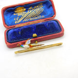 Victorian 15ct Gold, Enamel & Baroque Pearl Pheasant Brooch Pin Antique c1890