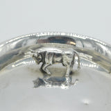 Sterling Silver Cast Raging Bull Novelty Ashtray Antique 1921 London
