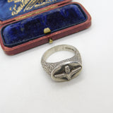 Sterling Silver British Parachute Regiment Paras Signet Ring 1993 Birmingham