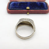 Sterling Silver British Parachute Regiment Paras Signet Ring 1993 Birmingham