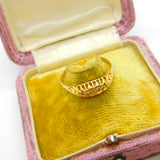 Victorian 18ct Yellow Gold Five-Stone Diamond Boat Ring 1896 Birmingham