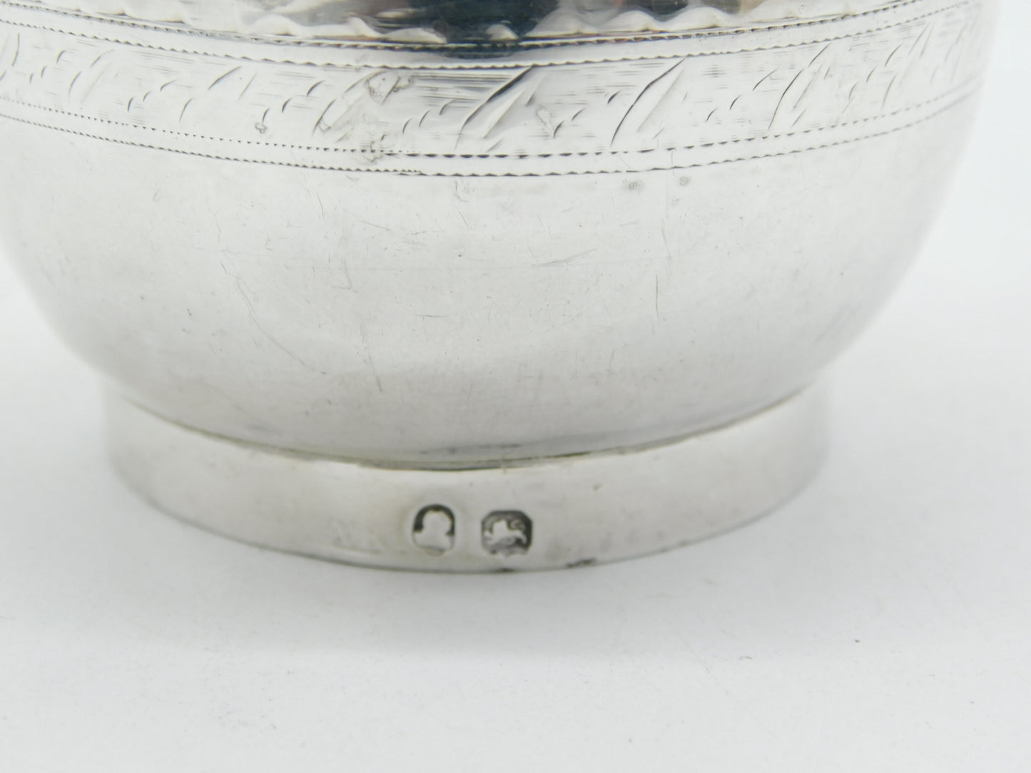 George III Sterling Silver Slack Family Crest Small Bowl Antique c1800
