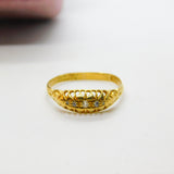 Victorian 18ct Yellow Gold Five-Stone Diamond Boat Ring 1896 Birmingham