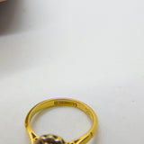 Victorian 18ct Yellow Gold, Cabochon Opal & Diamond Floral Cluster Ring c1890