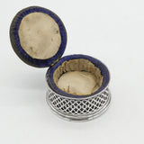 Sterling Silver Pierced Pattern Pin Cushion Sewing Box Antique 1919 Birmingham