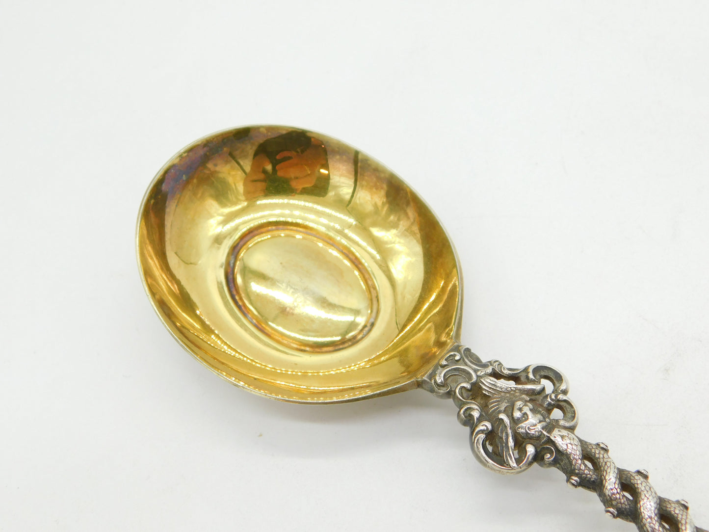 Victorian Sterling Silver Gilt Decorative Apostle Spoon Antique 1874 London