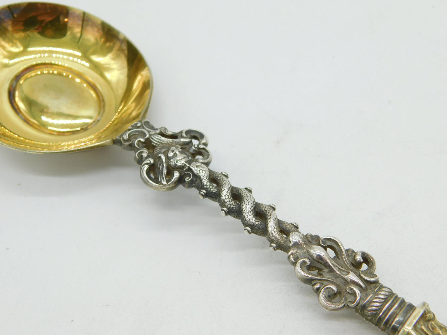 Victorian Sterling Silver Gilt Decorative Apostle Spoon Antique 1874 London