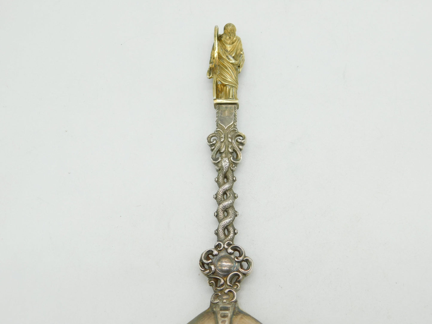 Victorian Sterling Silver Gilt Decorative Apostle Spoon Antique 1874 London