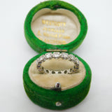 Victorian 14ct White Gold & 1.6ct Old Cut Diamond Eternity Ring Antique c1890