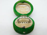 Victorian 14ct White Gold & 1.6ct Old Cut Diamond Eternity Ring Antique c1890