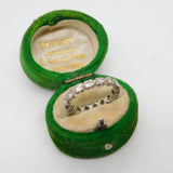 Victorian 14ct White Gold & 1.6ct Old Cut Diamond Eternity Ring Antique c1890