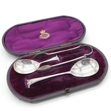 Victorian Boxed Sterling Silver Bachelors Tea Cutlery Set Antique 1880 London