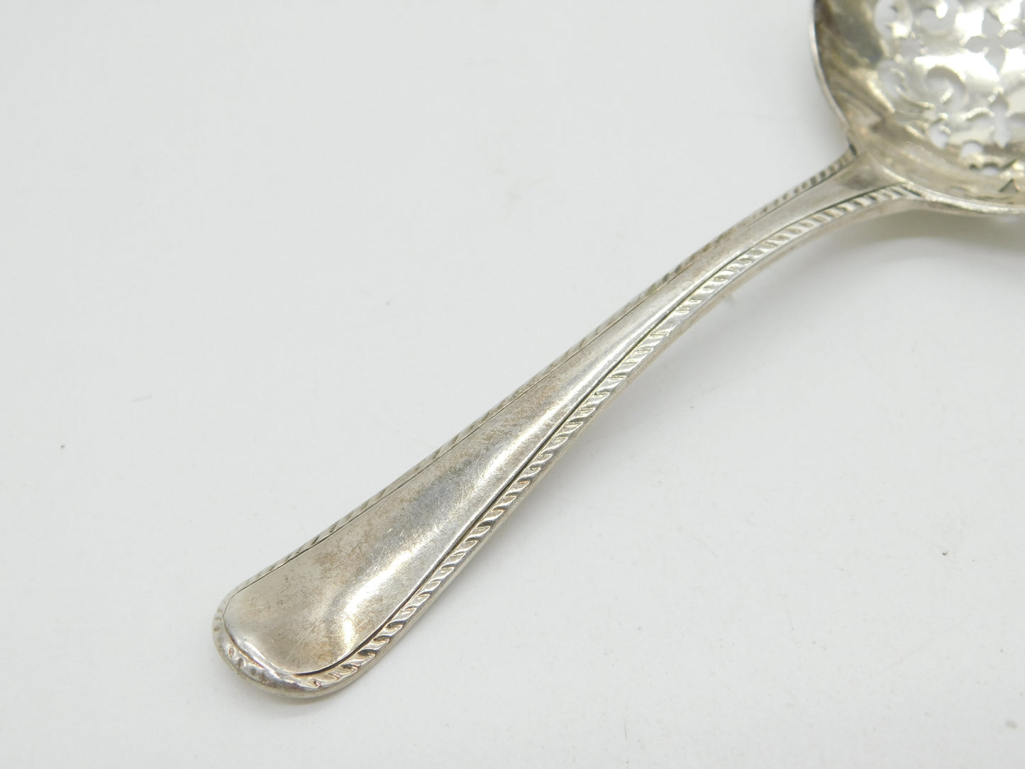 George II Sterling Silver Floral Sugar Caster Spoon Antique c1745 London