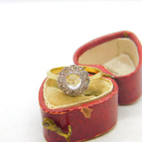 Victorian 18ct Gold & 0.75ct Old European Cut Diamond Daisy Cluster Ring c1890