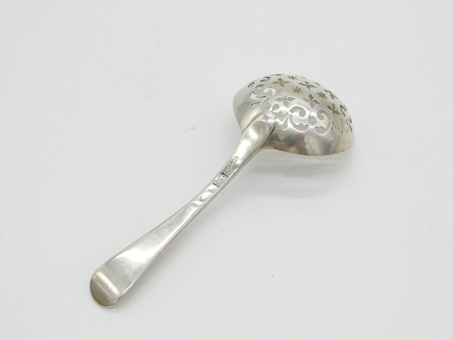 George II Sterling Silver Floral Sugar Caster Spoon Antique c1745 London