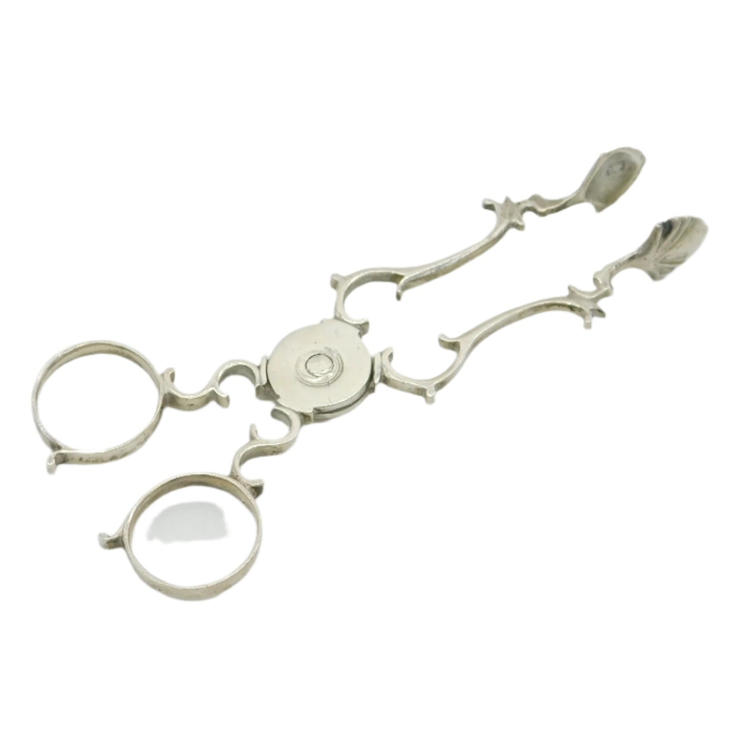 George III Sterling Silver Floral Pattern Sugar Nips Antique c1770