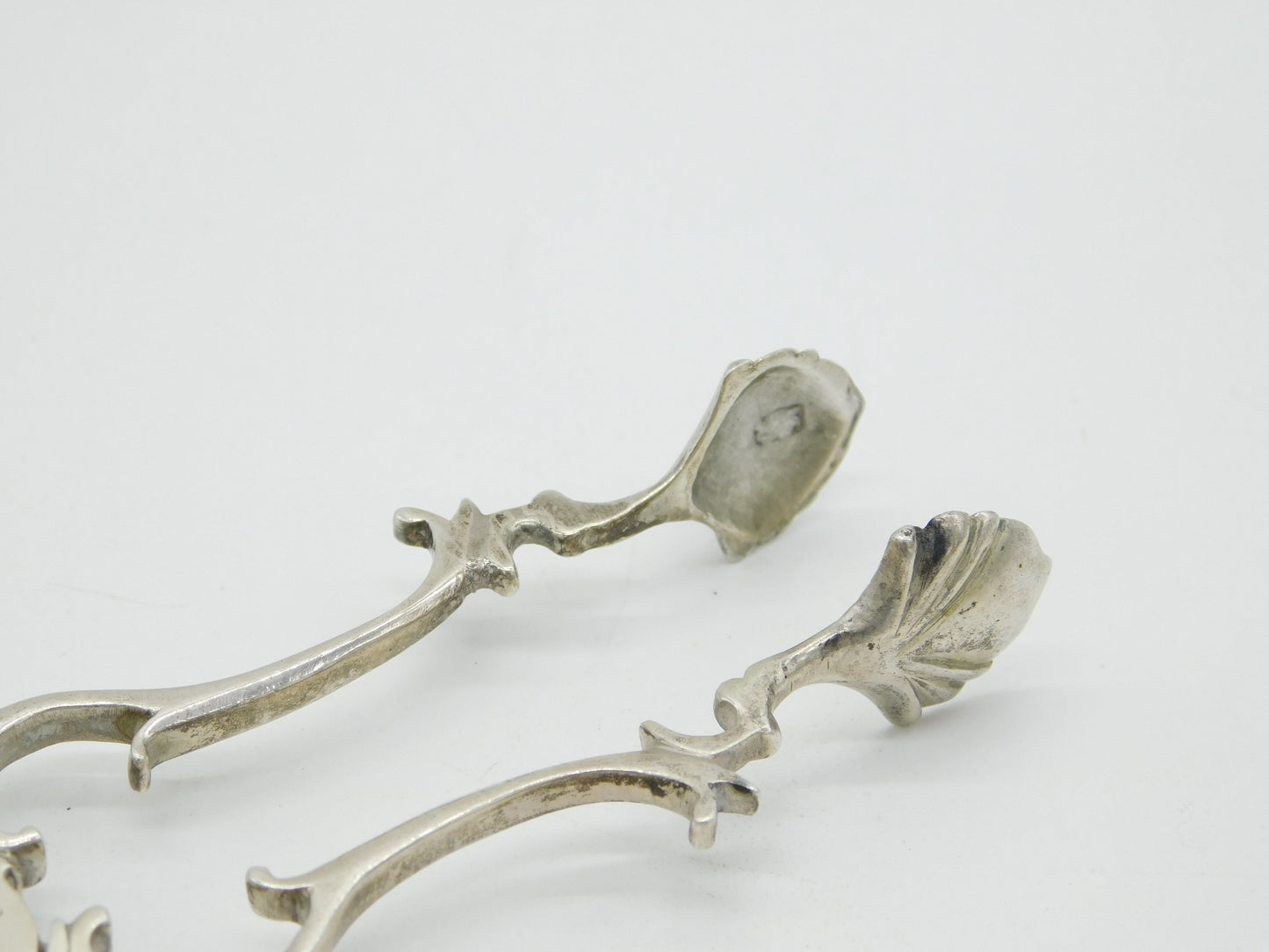 George III Sterling Silver Floral Pattern Sugar Nips Antique c1770