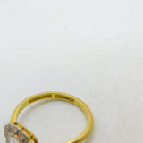 Victorian 18ct Gold & 0.75ct Old European Cut Diamond Daisy Cluster Ring c1890
