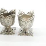 Set Of Three Victorian Sterling Silver Anglo-Indian Egg Cups Antique c1900