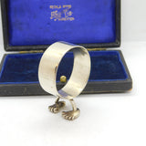 Shona Marsh Novelty Sterling Silver Napkin Ring on Feet Vintage 2009 Birmingham
