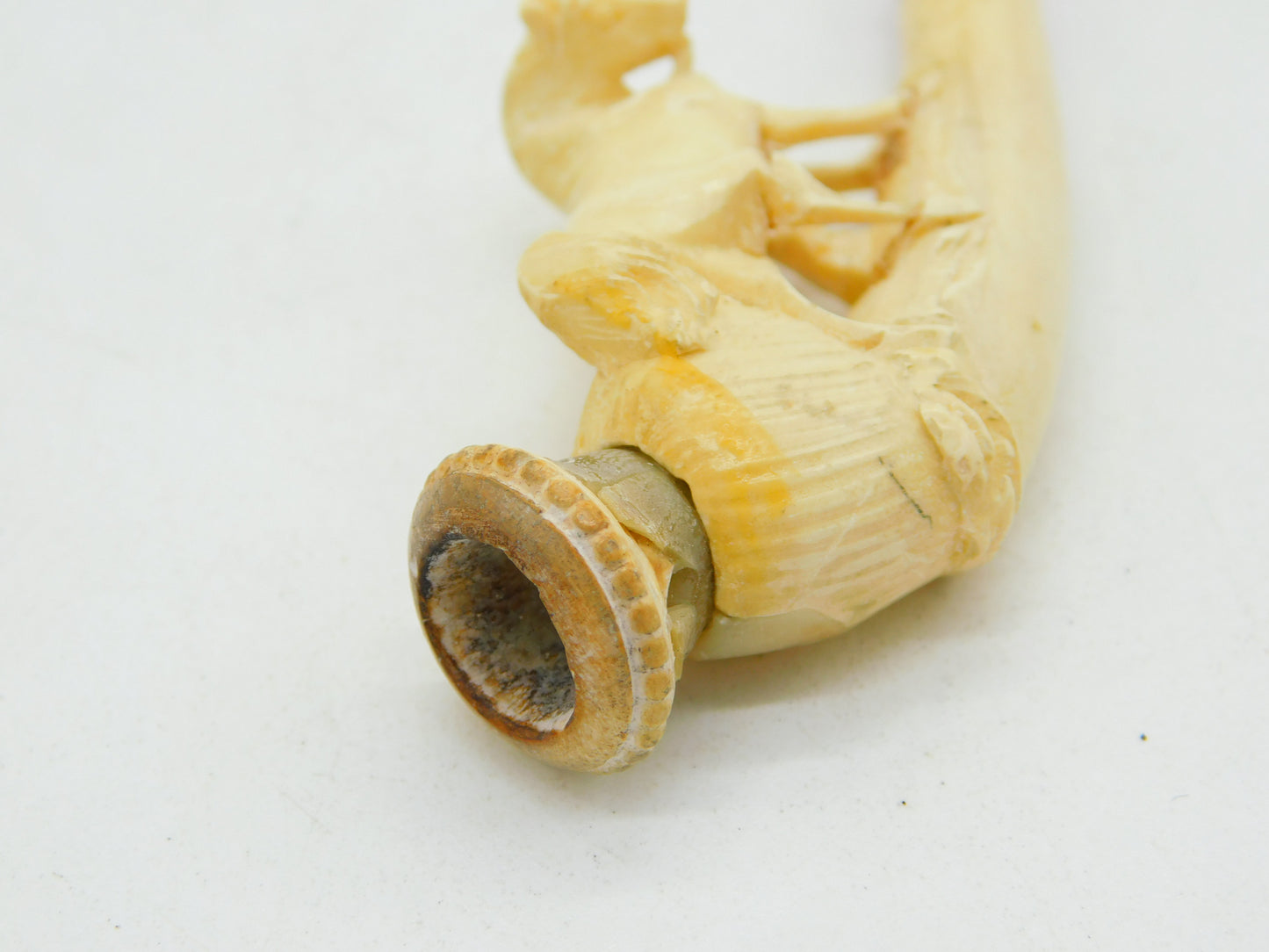 19th Century Meerschaum & Block Amber Standing Horse Pipe Antique c1880
