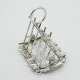 Silver Plated Novelty Golf Clubs & Balls Four Bar Toast Rack Antique c1920 Deco