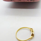 Victorian 18ct Yellow Gold Three Stone Diamond Band Ring c1890 Antique