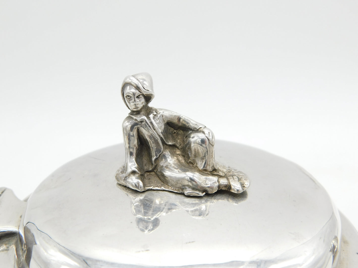 George III Sterling Silver Green Man Footed Bachelors Teapot Antique 1815 London