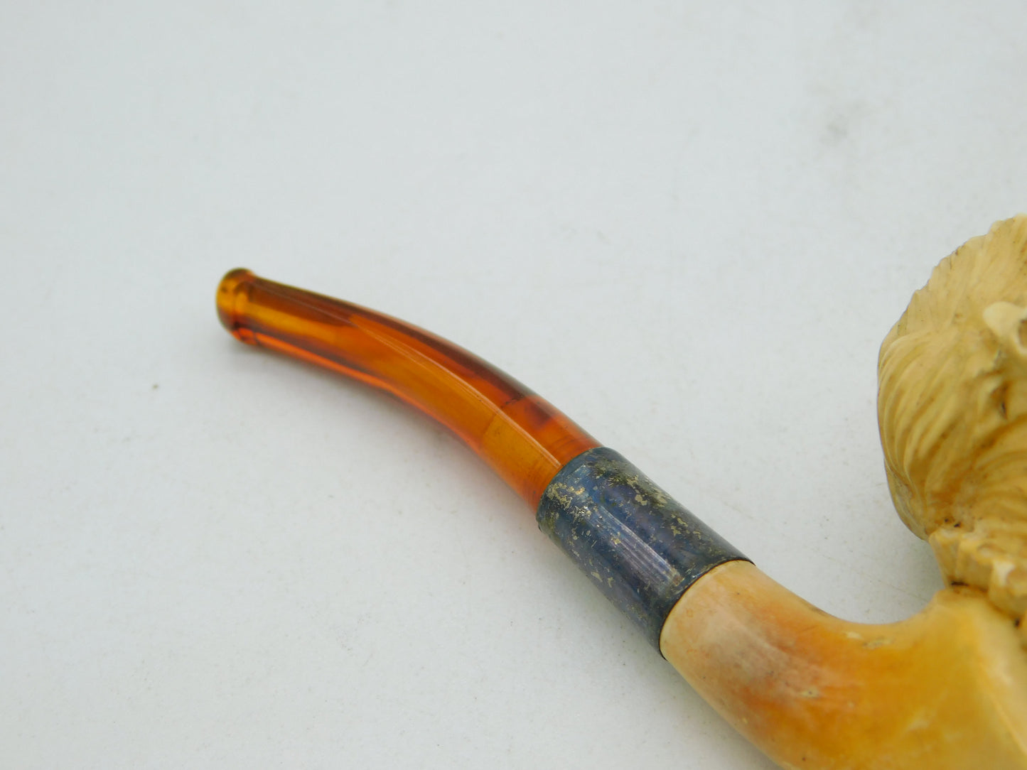 19th Century Meerschaum & Block Amber Regency Lady Pipe Antique c1880