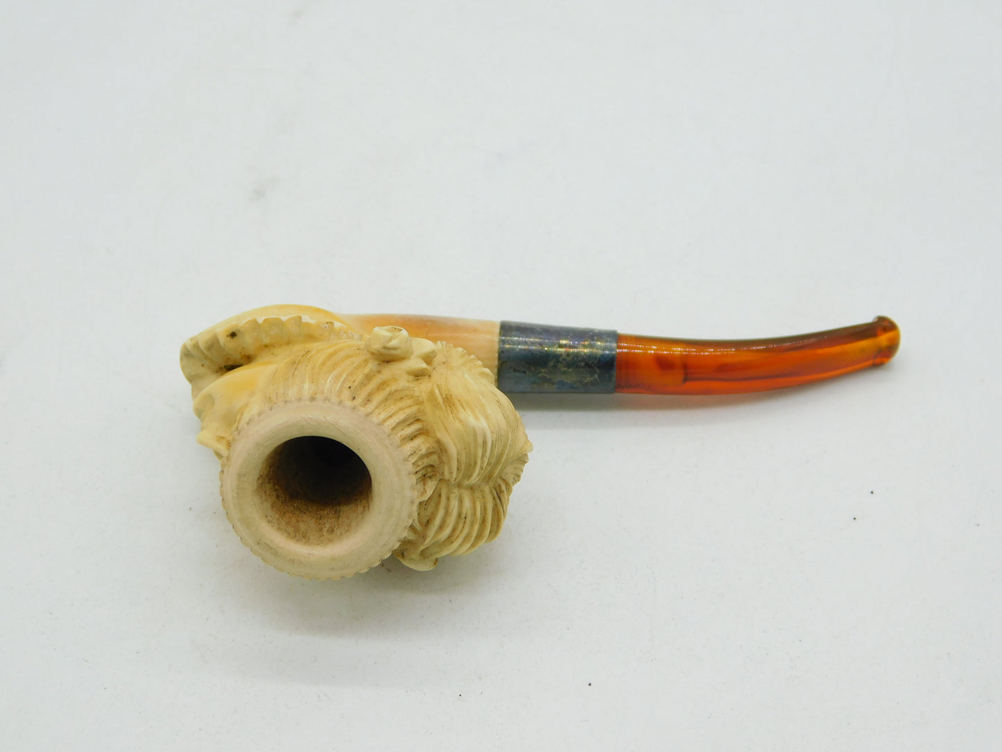 19th Century Meerschaum & Block Amber Regency Lady Pipe Antique c1880