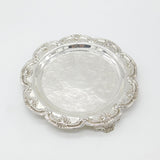 Sterling Silver Oak Tree Crest & Natural Patterns Serving Salver Antique c1915