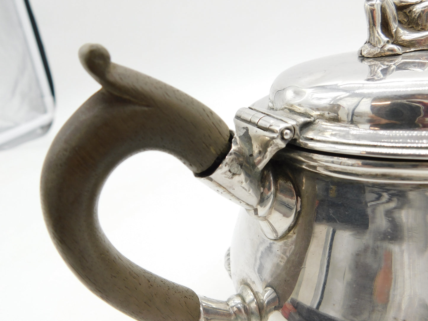 George III Sterling Silver Green Man Footed Bachelors Teapot Antique 1815 London