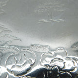 Sterling Silver Oak Tree Crest & Natural Patterns Serving Salver Antique c1915