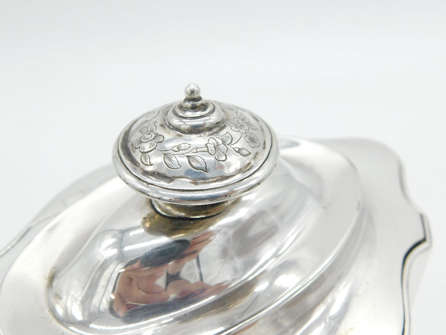 Peter & Jonathan Bateman George III Sterling Silver Tea Caddy Antique 1790 London AF