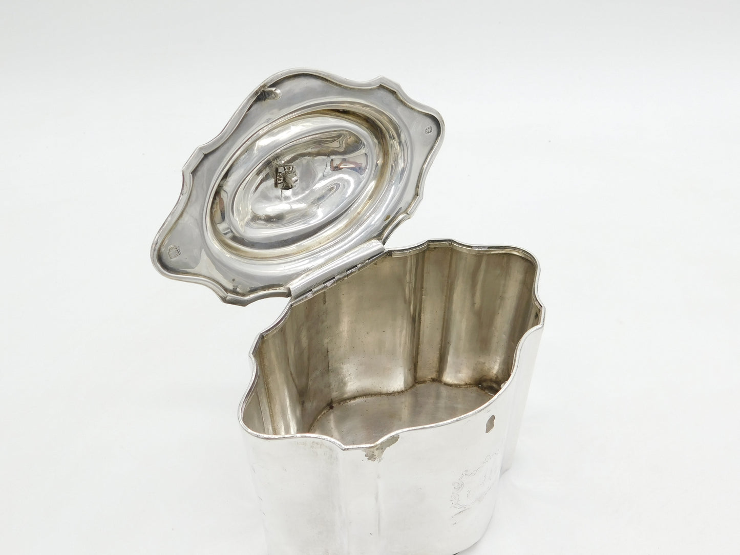 Peter & Jonathan Bateman George III Sterling Silver Tea Caddy Antique 1790 London AF