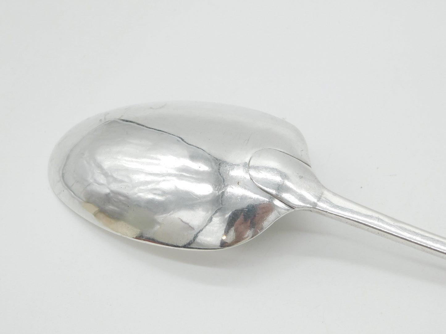 18th Century American Sterling Silver Bright Cut Serving Spoon Antique c1760 William Ball