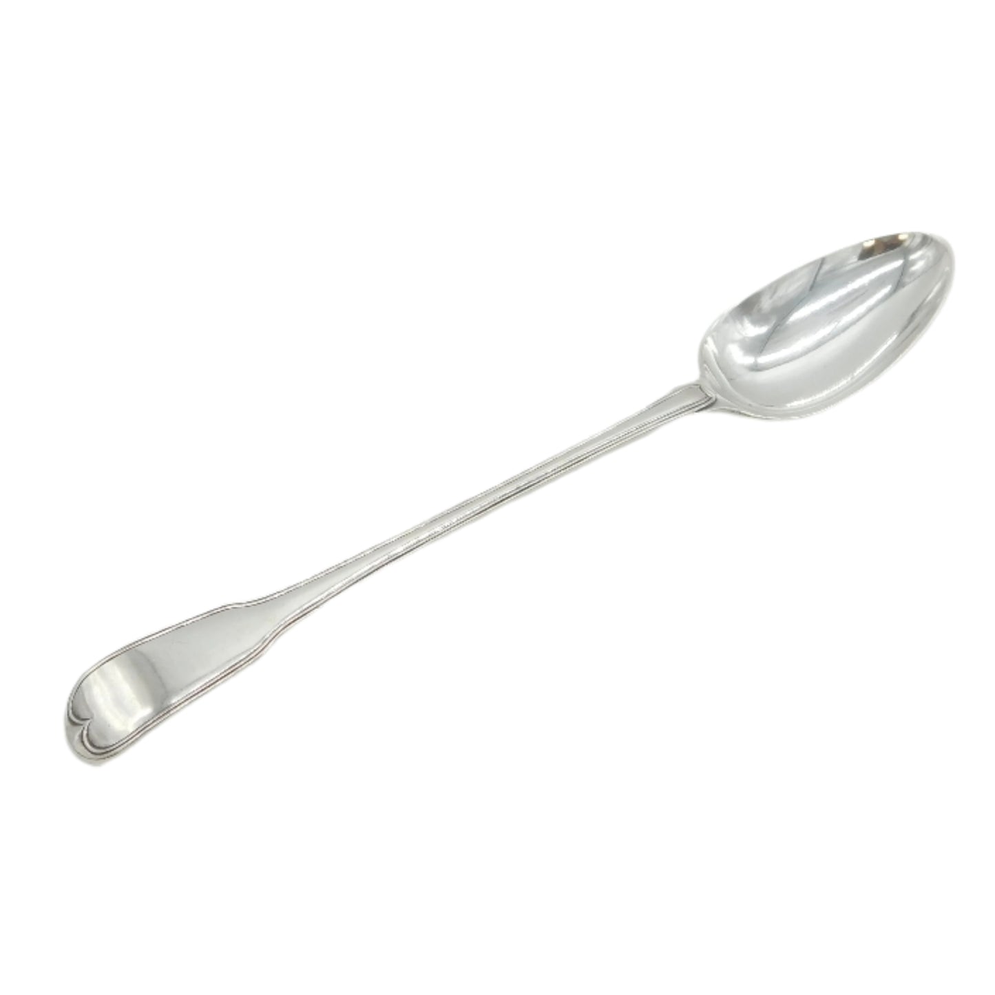 George II Sterling Silver Armorial Crest Basting Spoon Antique c1750 London