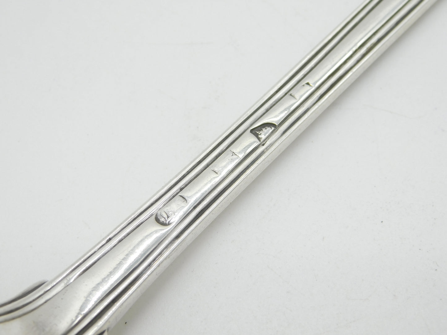 George II Sterling Silver Armorial Crest Basting Spoon Antique c1750 London