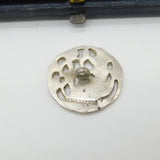 Victorian Boxed Set of Silver Art Nouveau Classical Buttons Antique c1890