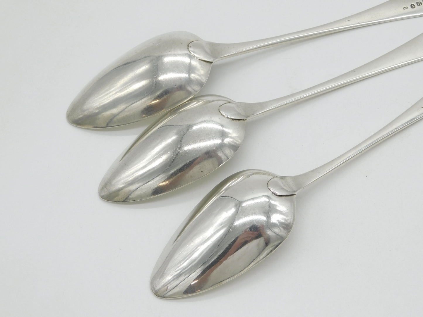 Aberdeen Scottish George III Sterling Silver Serving Spoon Set Antique c1800