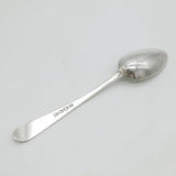Irish George III Sterling Silver Feathered Serving Spoon Antique 1786 Dublin