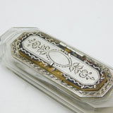 French 18th Century Sterling Silver, Cut Glass & Enamel Apothecary Potion Bottle Bottle Antique c1760