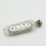 French 18th Century Sterling Silver, Cut Glass & Enamel Apothecary Potion Bottle Bottle Antique c1760
