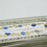 French 18th Century Sterling Silver, Cut Glass & Enamel Apothecary Potion Bottle Bottle Antique c1760