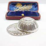 Sterling Silver Jockey Riding Hat Tea Caddy Spoon 1981 Sheffield Vintage